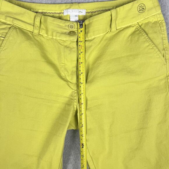 Tommy Bahama Pants Womens Eight Lime Silk Blend Straight Fit Capri Pant Vacation - Picture 7 of 12
